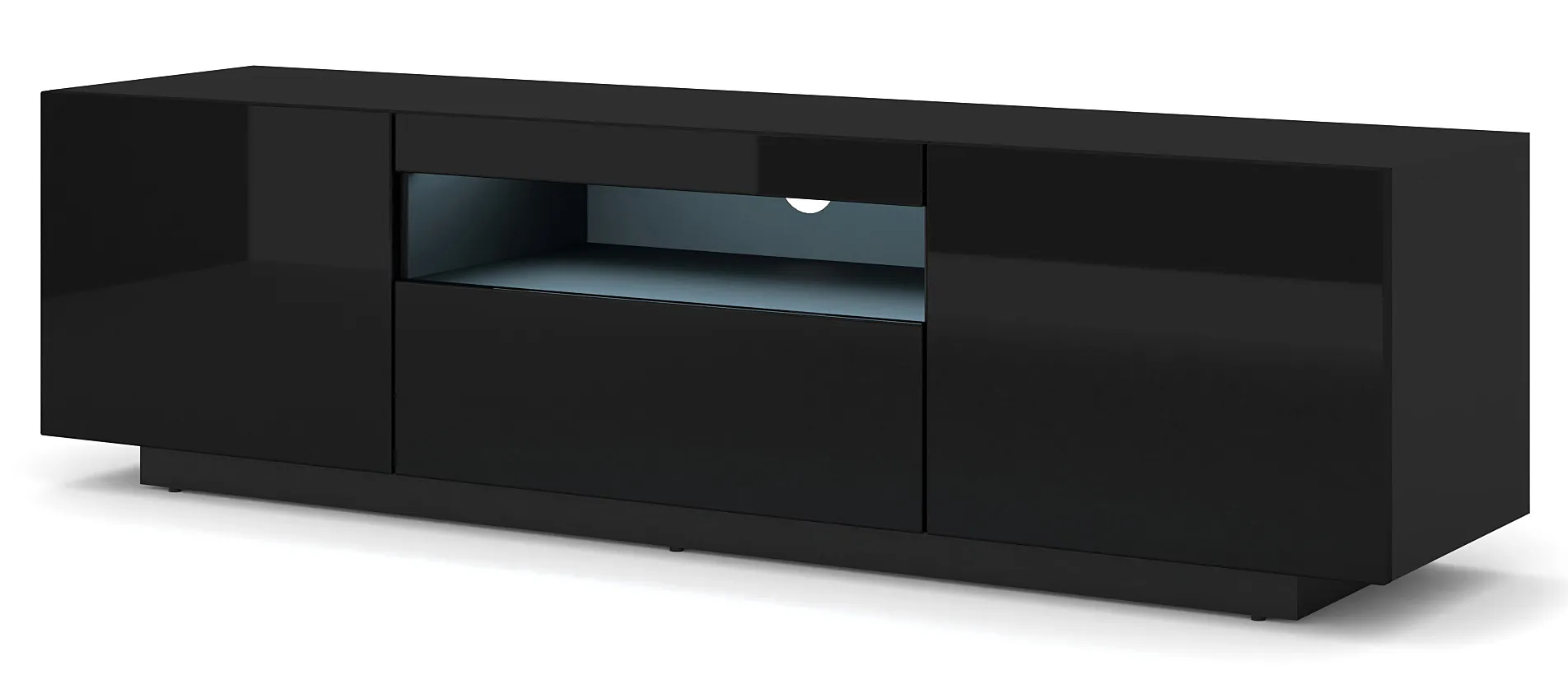 Szafka rtv stojąca lub ścienna czarny połysk Z5-A76