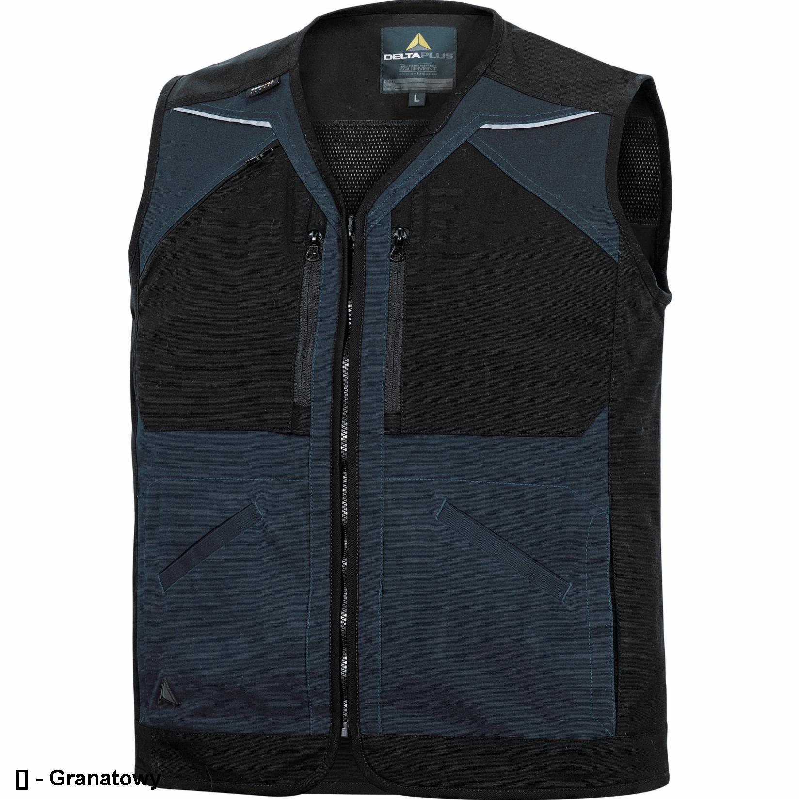 Delta Plus Kamizelka robocza mach Originals z bawełny i elastanu kolor granatowy rozmiar L MOGi2BMGT MOGi2BMGT