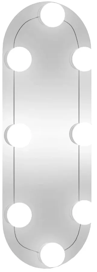 Nowoczesne owalne lustro wiszące LED 15x40 cm F7-W15