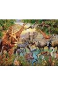 Diamentowa mozaika Zwierzęta Safari nad rzeką 30x40cm 1007431 Norimpex