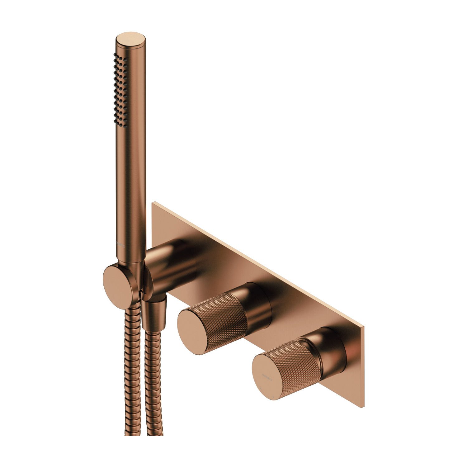 Bateria prysznicowa podtynkowa Omnires Contour miedź szczotkowana CT8035-1CPB