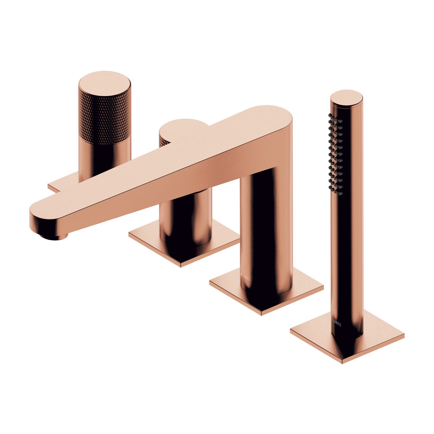 Bateria wannowa Omnires Contour 4-otworowa miedź szczotkowana CT8032CPB