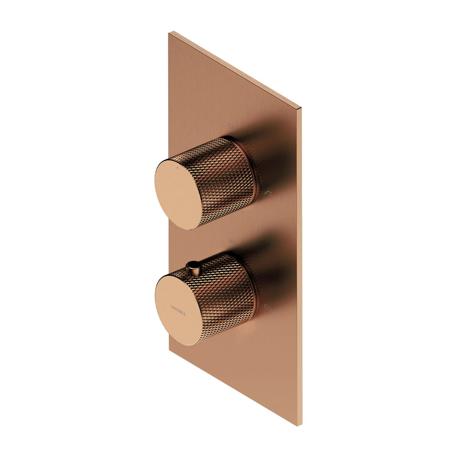 Bateria prysznicowa podtynkowa termostatyczna Omnires Contour miedź szczotkowana CT8036CPB