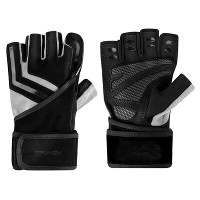 Rękawice fitness SPOKEY Bolster ( M) Czarno-szare