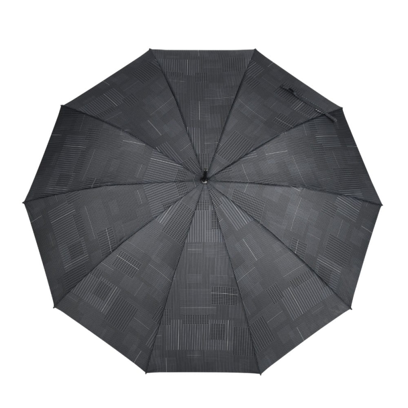 Parasol męski Knirps Challange A.771 półautomatyczny długi czarny drewniana rączka