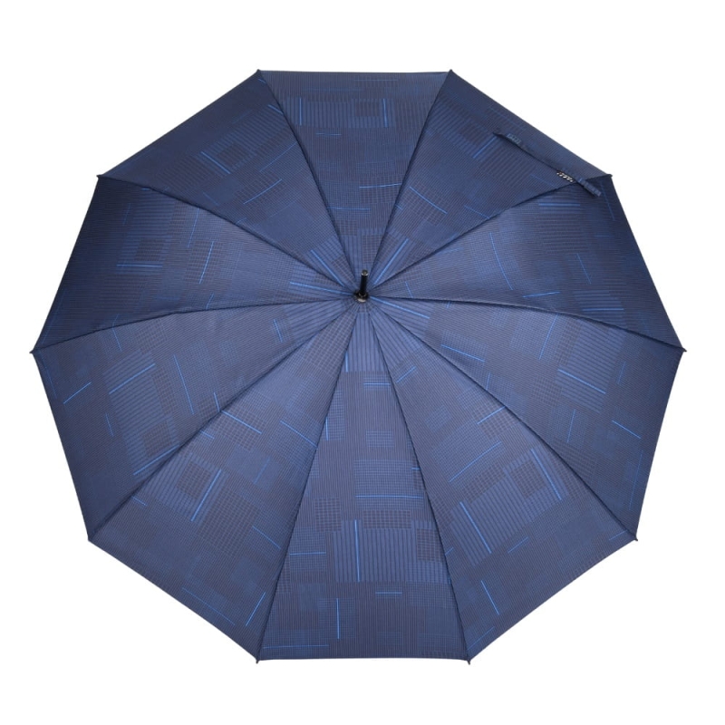 Parasol męski Knirps Challange A.771 półautomatyczny długi niebieski drewniana rączka