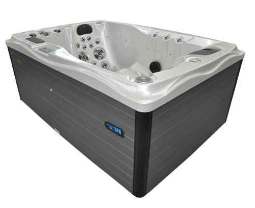 HYDROSAN - Wanna SPA Jacuzzi ogrodowe z hydromasażem 2-osobowa 200x135 cm 230V BIAŁA PERŁA OBUDOWA SZARA SPA749