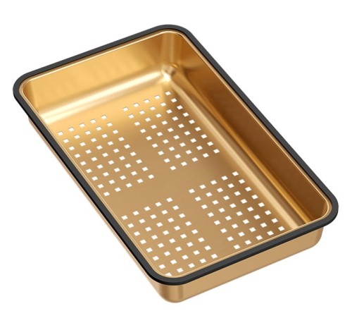 Quadron Wkładka ociekowa 38x23x6 cm stalowa kolor miedziany