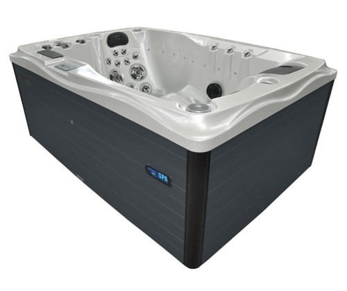 HYDROSAN - Wanna SPA Jacuzzi ogrodowe z hydromasażem 2-osobowa 200x135 cm 230V BIAŁA PERŁA OBUDOWA ANTRACYT SPA749