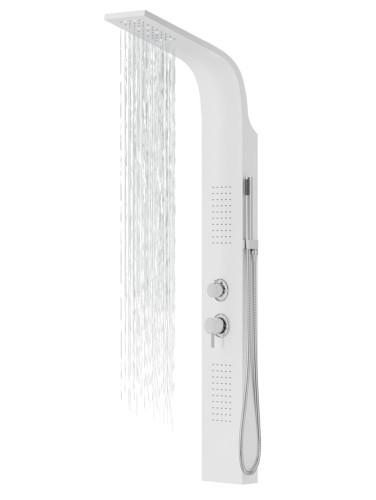 Corsan - Panel prysznicowy ALTO LED z termostatem, kolor BIAŁY A017TWHLED -
