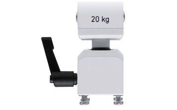 PeTa 100.002.300-400 Standard uchwyt sufitowy 300 - 400 cm z dźwignią zaciskową i przegubem kulowym, biały