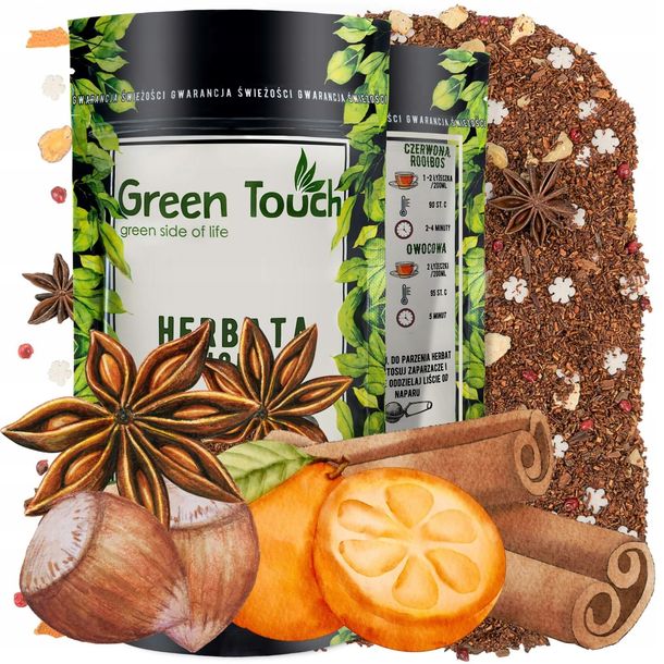 ﻿Herbata rooibos świąteczna KORZENNE ŚWIĘTA pomarańcza cynamon 50 g