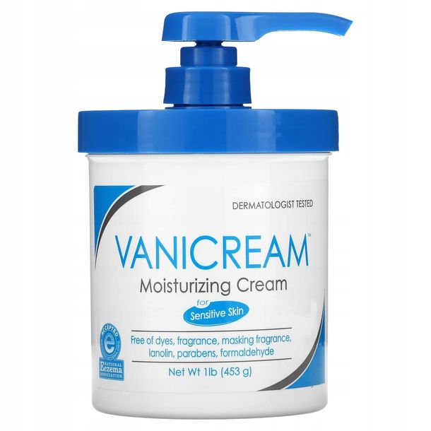 ﻿Vanicream, Krem Nawilżający, Do Skóry Wrażliwej, 1 funt (453 g)