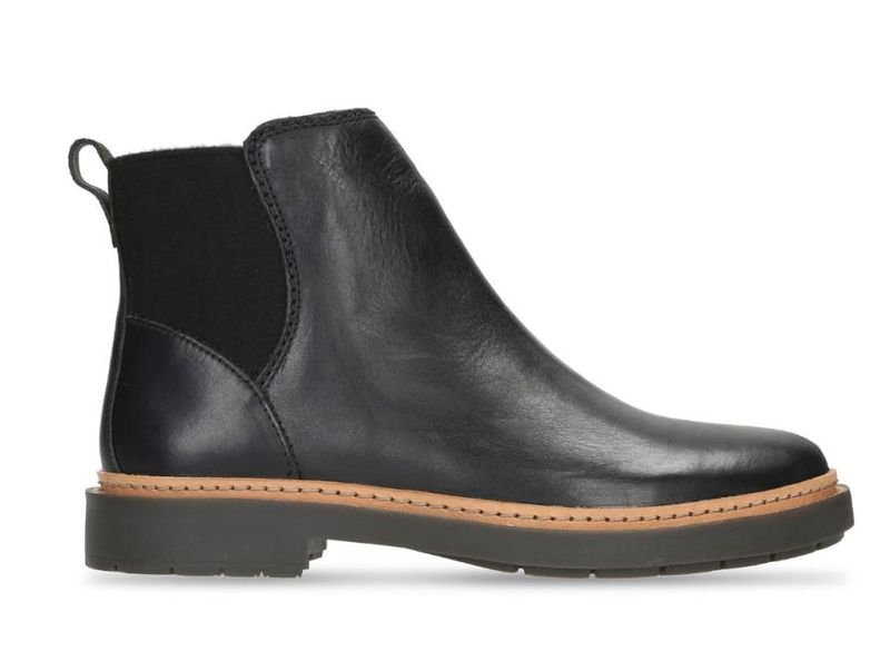 Clarks, Botki damskie, Trace Fall, czarny, rozmiar 36