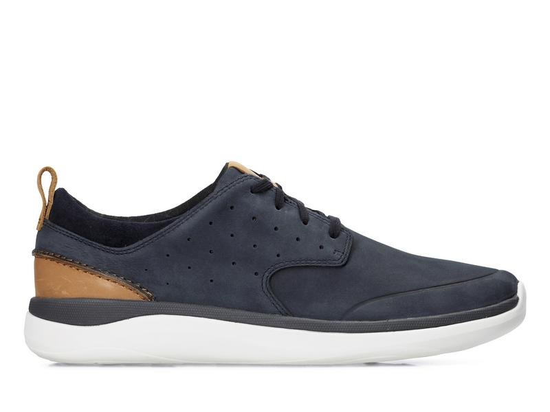 Clarks, Półbuty męskie, Garratt Lace Navy Nubuck, granatowy, rozmiar 40