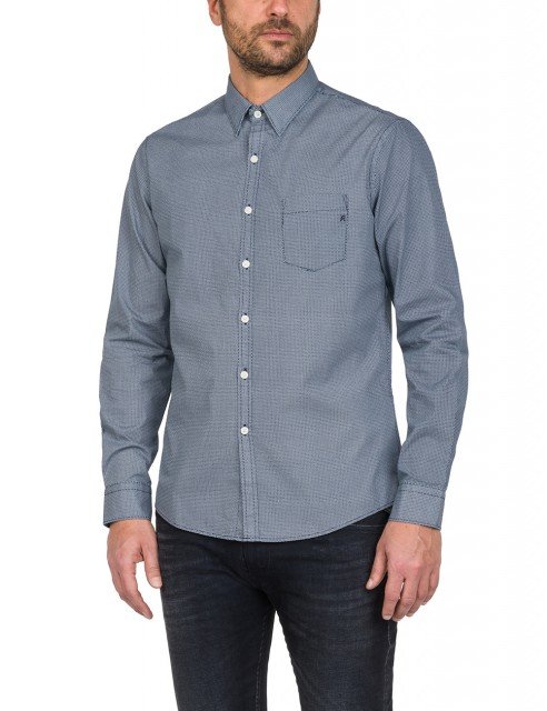 Replay, Koszula męska, szary, rozmiar S