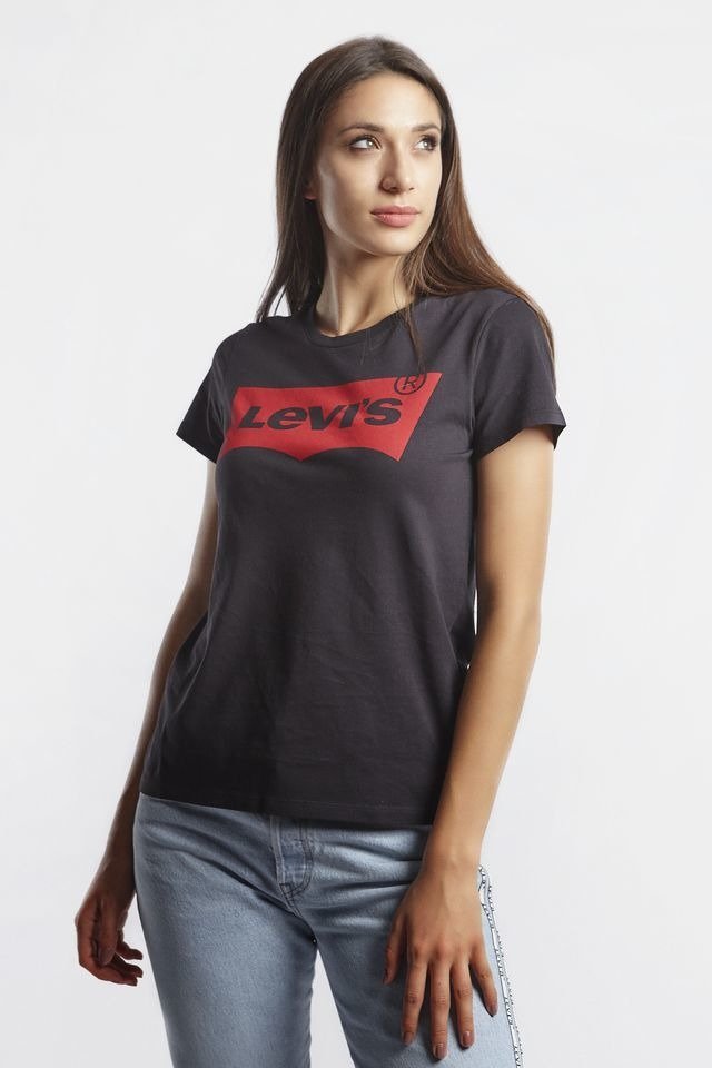 Levi's, T-shirt damski, The Perfect Large Batwing Black, rozmiar S