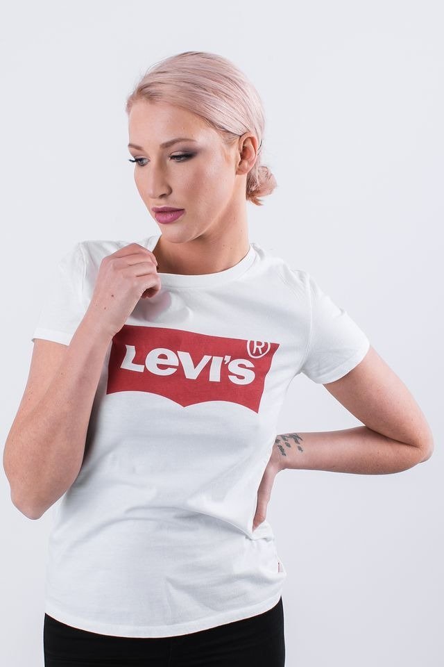 Levi's, T-shirt damski, The Perfect White Logo, rozmiar XS