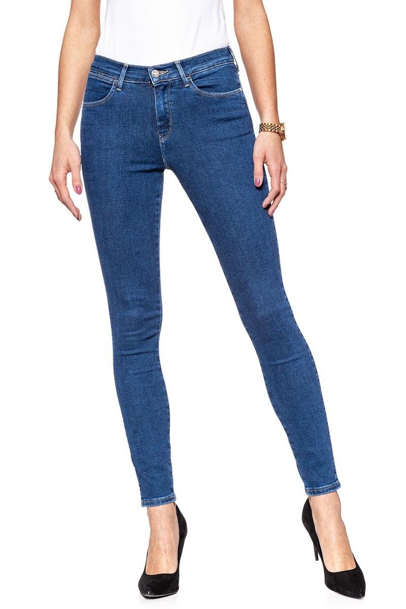 Wrangler, Spodnie damskie, High Rise Skinny Blue Noise W27Hfs047, rozmiar W24 L32