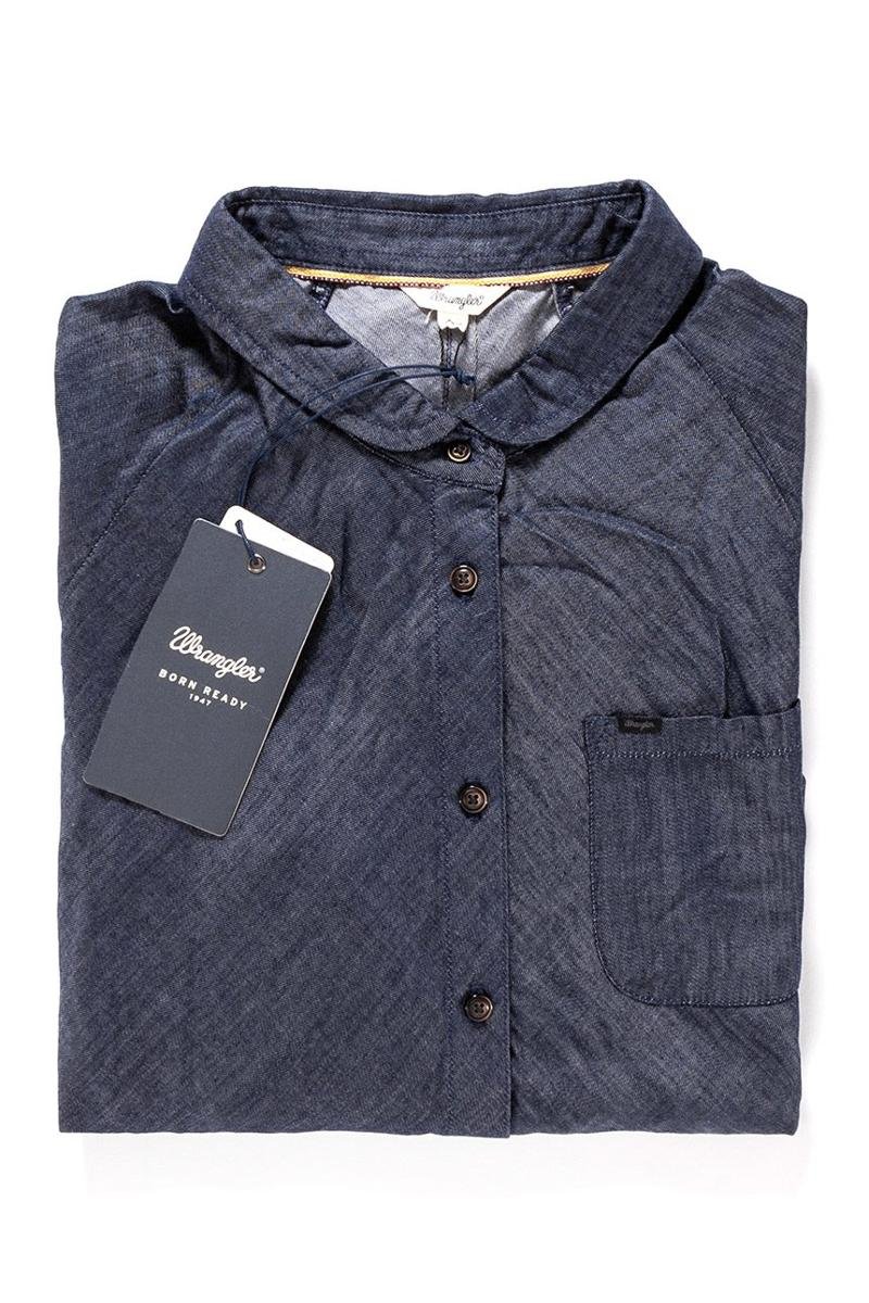 Wrangler, Koszula damska, L/S 1Pkt Denim Blouse Dark Indigo W5176C51E, rozmiar XS
