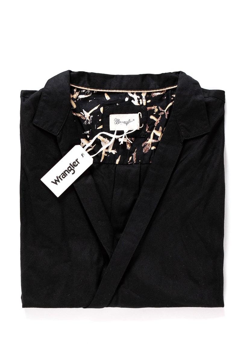 Wrangler, Koszula damska, L/S Wrap Shirt Black W5180Bd01, rozmiar S