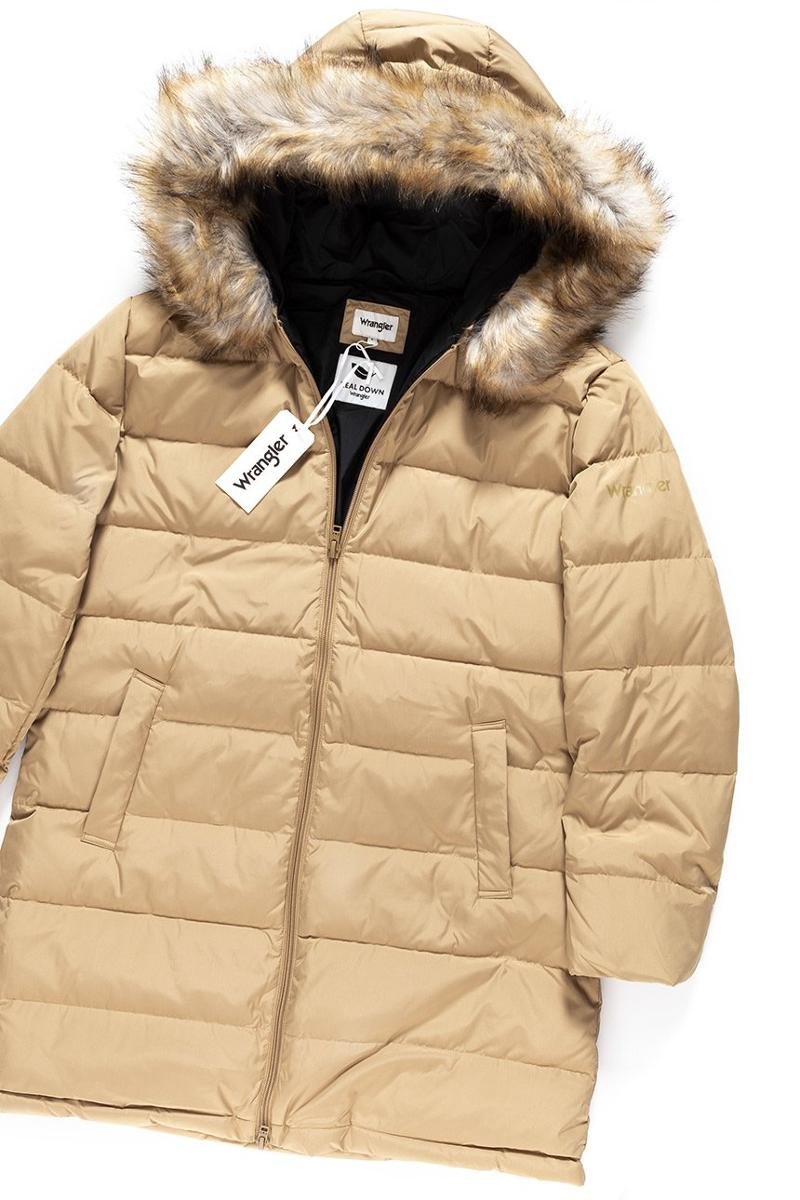 Wrangler, Kurtka damska, Long Puffer Clay Beige W4126Vjwm, rozmiar M