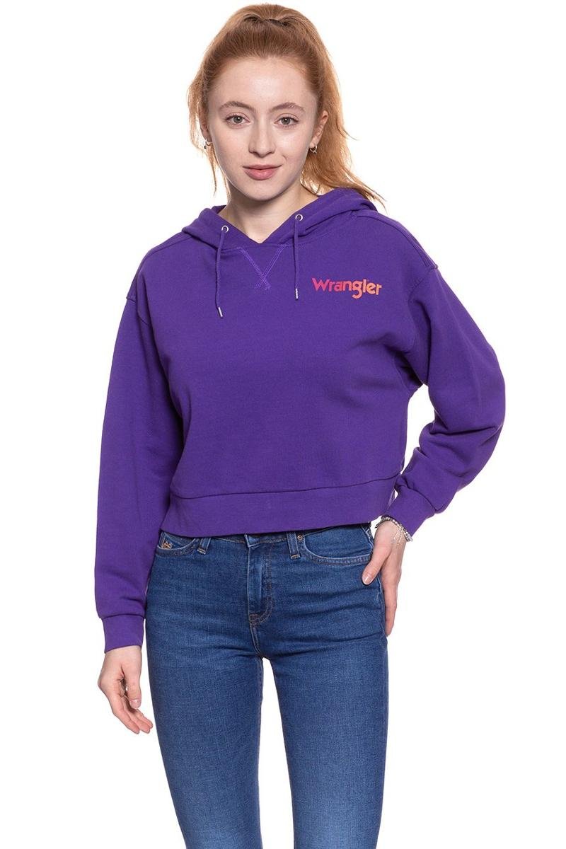 Wrangler, Bluza damska, Crop Hoodie Tropical Purple W6068Igw3, rozmiar M