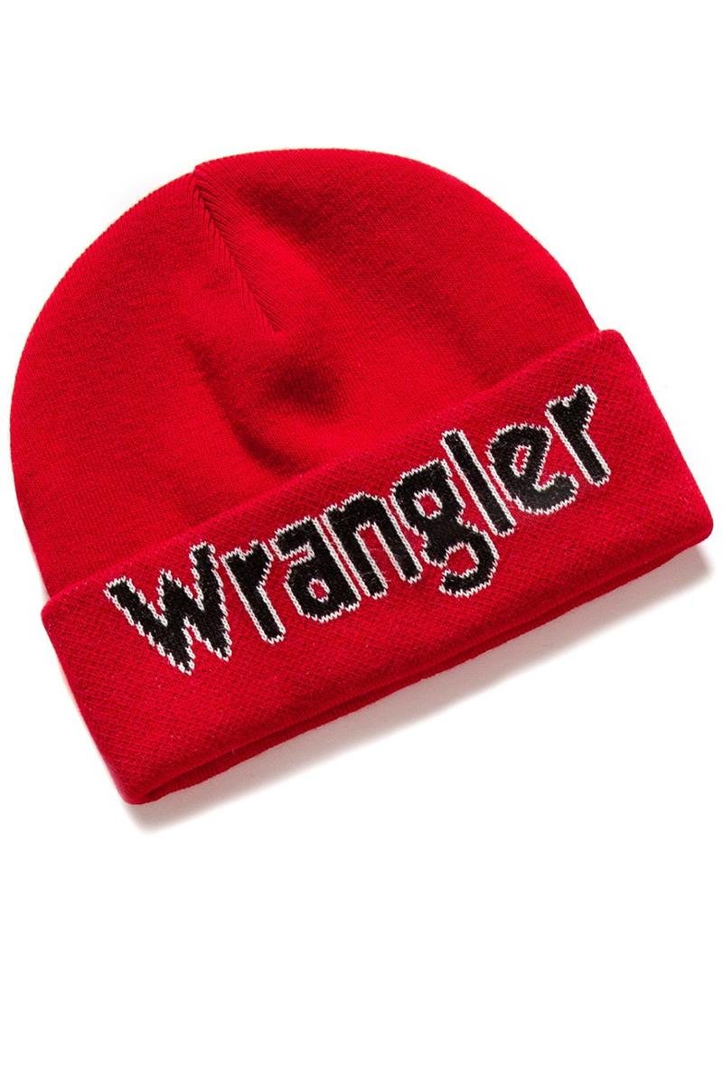 Wrangler, Czapka męska, Kabel Beanie Salsa Red W0M39Uhwn, rozmiar uniwersalny