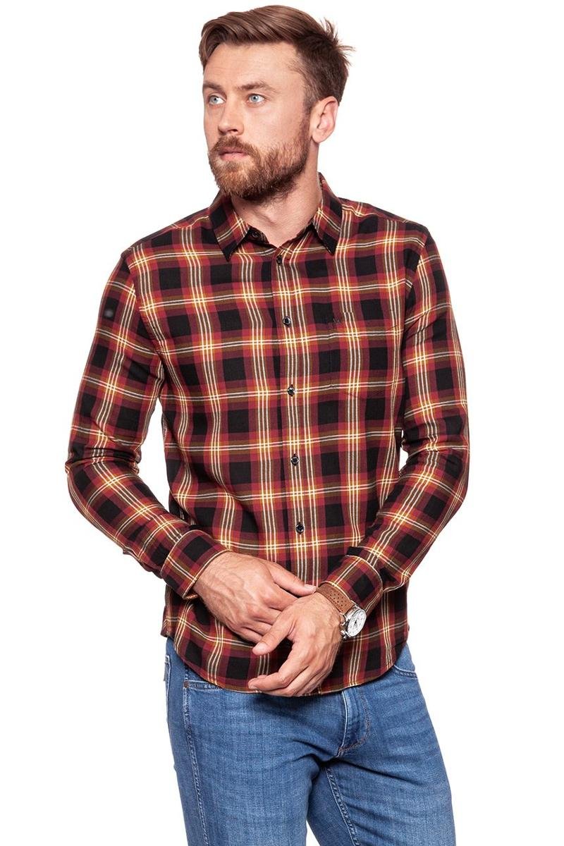 Wrangler, Koszula męska, Ls 1Pkt Shirt Madder Brown W5760Orvr, rozmiar S