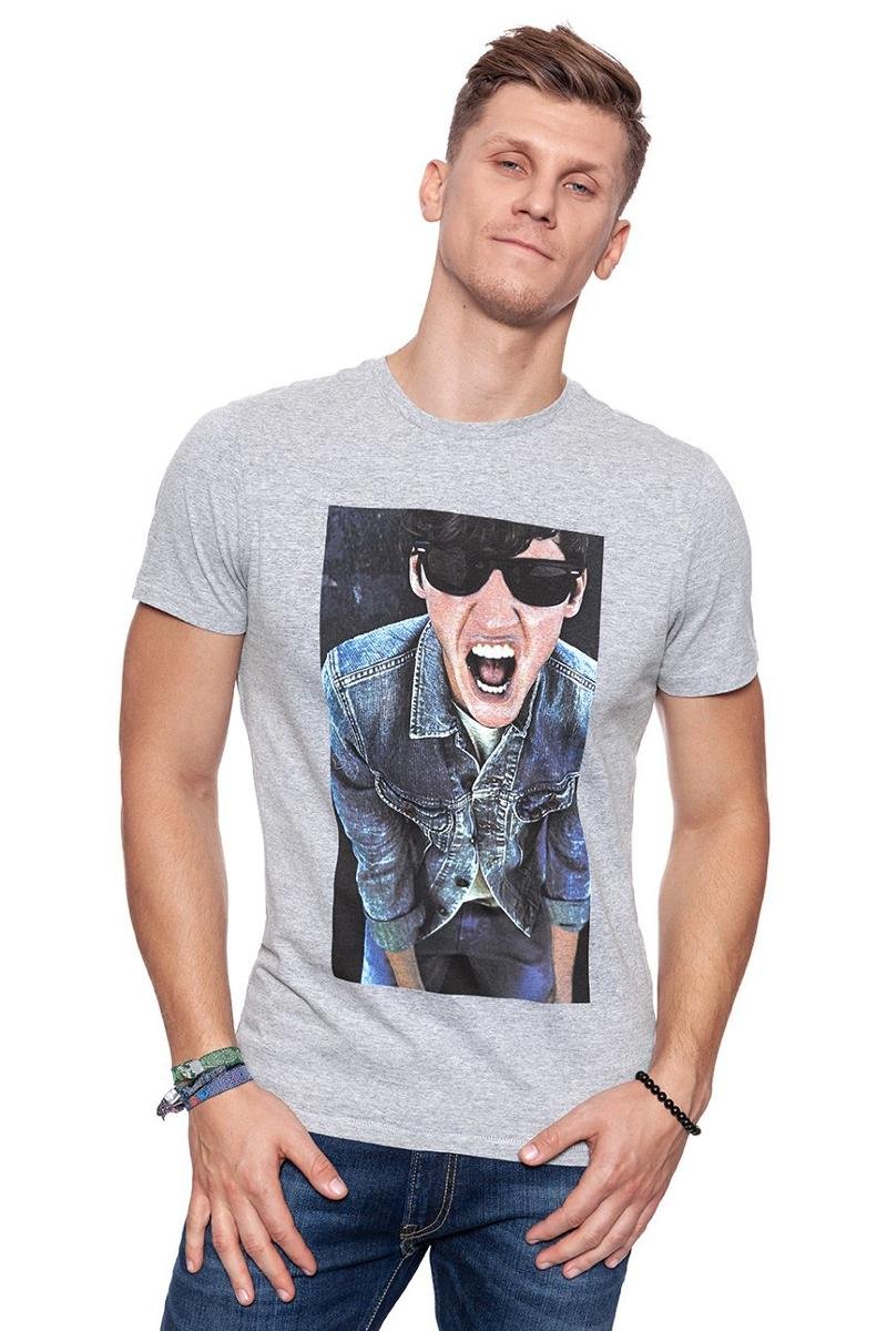Lee, T-shirt męski, Photo Tee Grey Mele L65Uai37, rozmiar M