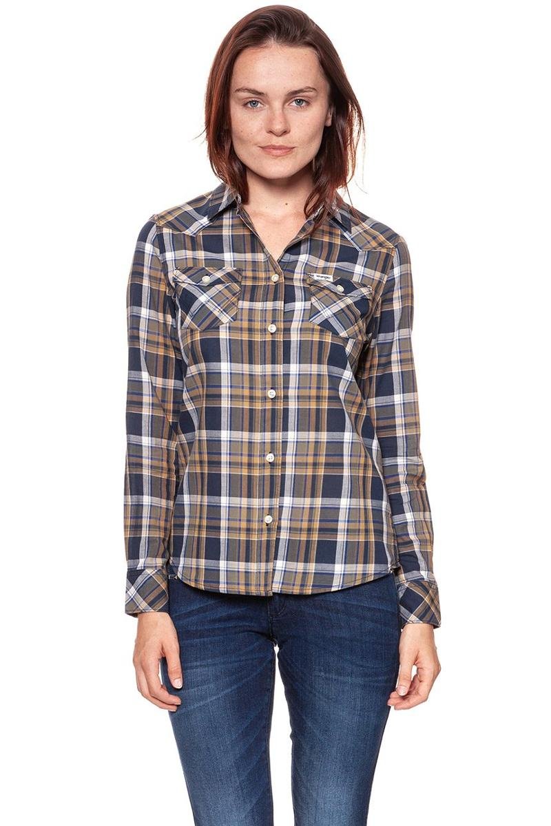 Wrangler, Koszula damska, Check Shirt Dusty Olive W5240Lu45, rozmiar XS