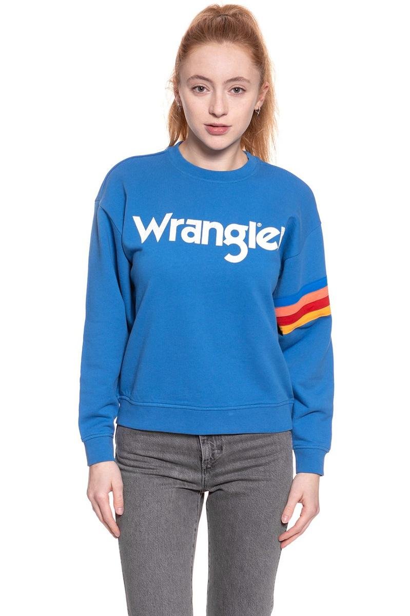 Wrangler, Bluza damska, Logo Sweat Deep Water W6072Hqdf, rozmiar S