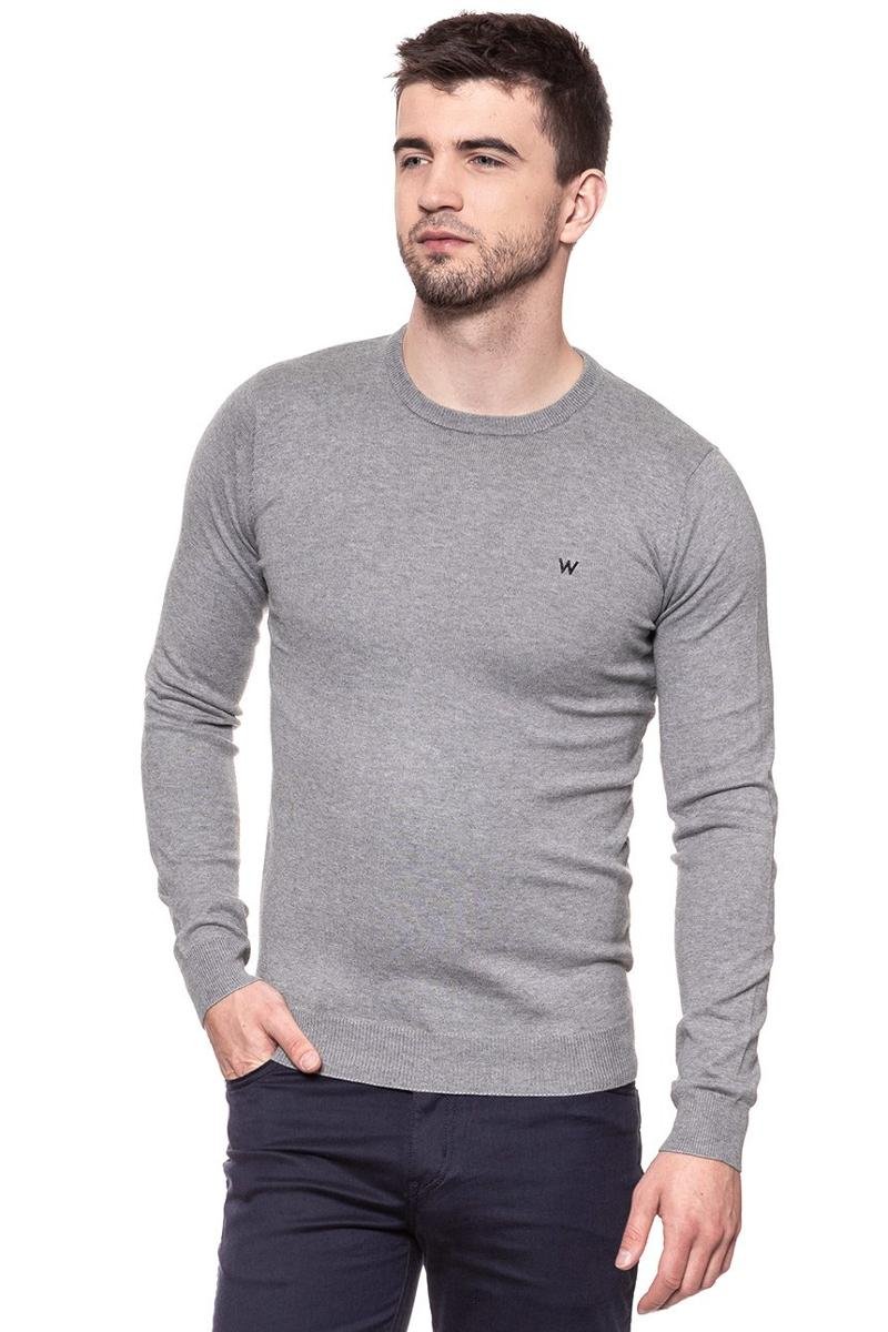 Wrangler, Sweter męski, Crew Knit Mid Grey Mel W85674Q37, rozmiar XXL