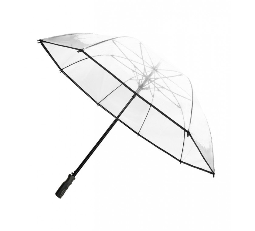 Smati, Długi parasol przezroczysty GOLF, czarna bordiura