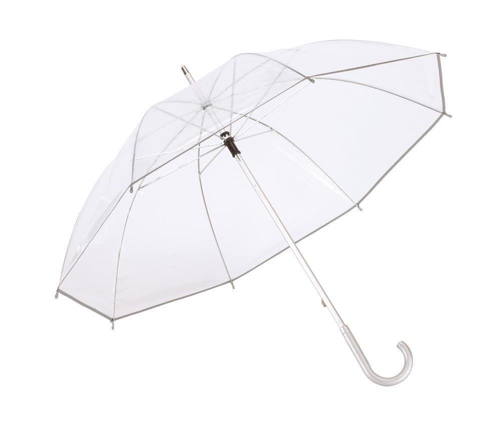 Parasol transparentny KEMER Panoramix, srebrny