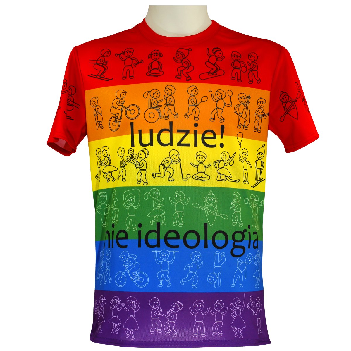 T-shirt tęcza LGBT Ludzie! koszulka unisex rozmiar XL