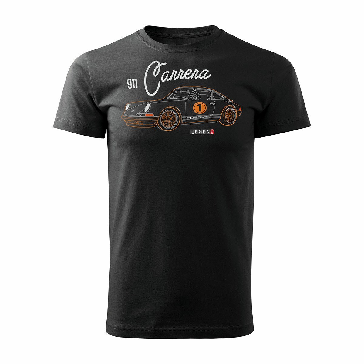 Koszulka męska TOPSLANG Porsche Carrera 911, czarna, rozmiar S