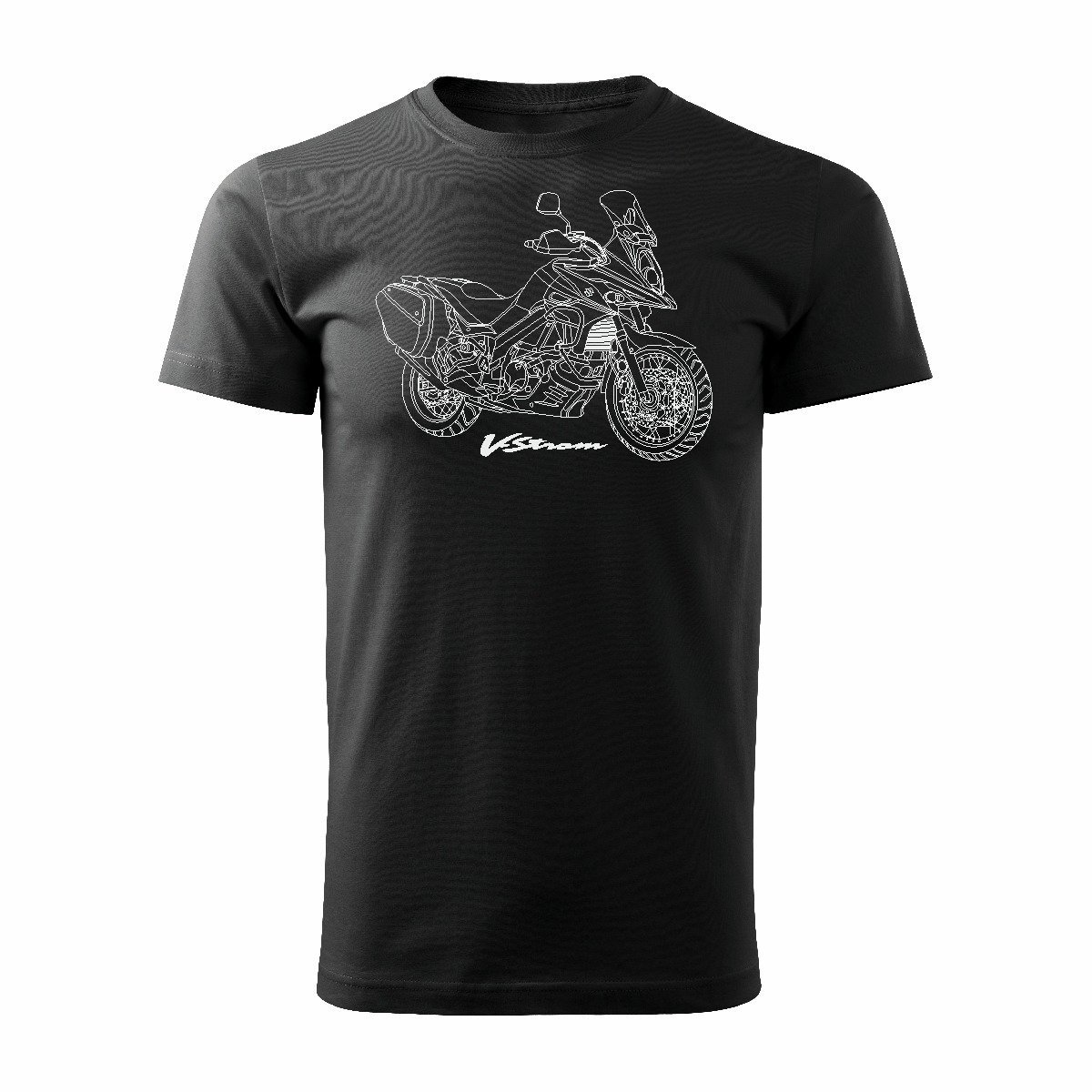Koszulka męska TOPSLANG Suzuki V-strom DL-650, czarna, rozmiar XL