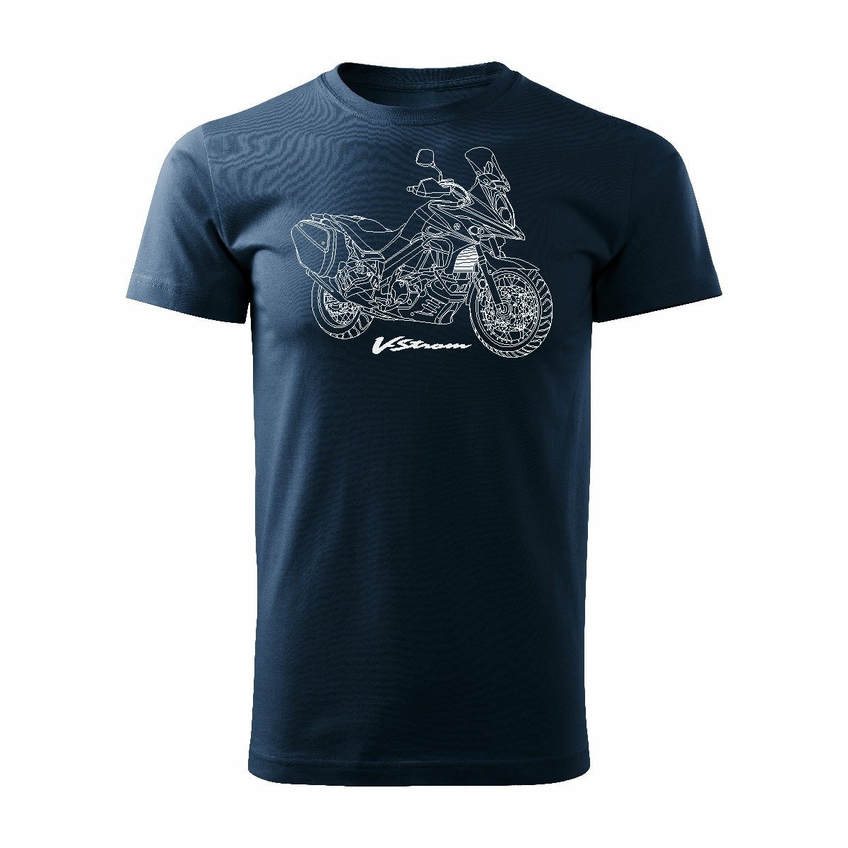 Koszulka męska TOPSLANG Suzuki V-strom DL-650, granatowa, rozmiar M