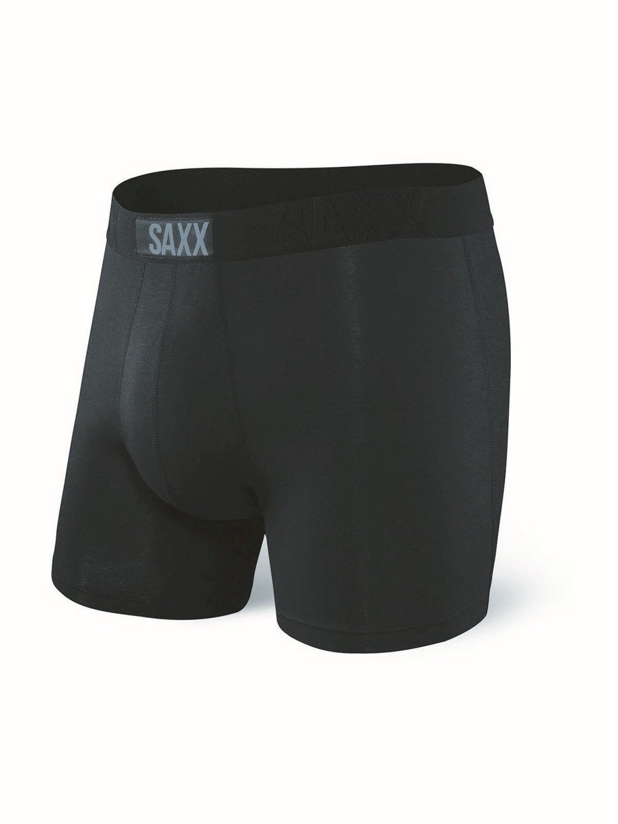 Saxx, Bokserki męskie, Vibe Boxer Brief Black, rozmiar S