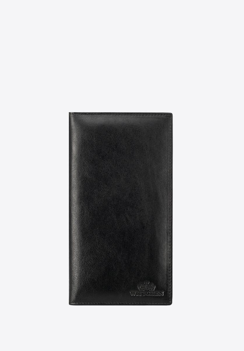 Etui na paszport ze skóry proste czarne