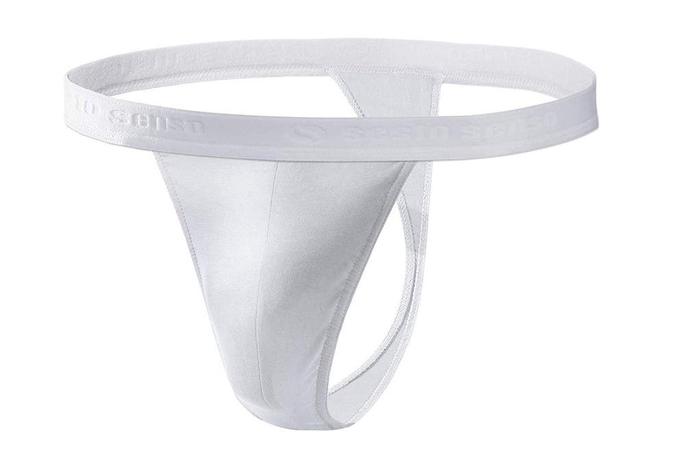 Sesto Senso, Tiger, Stringi męskie, białe, rozmiar L