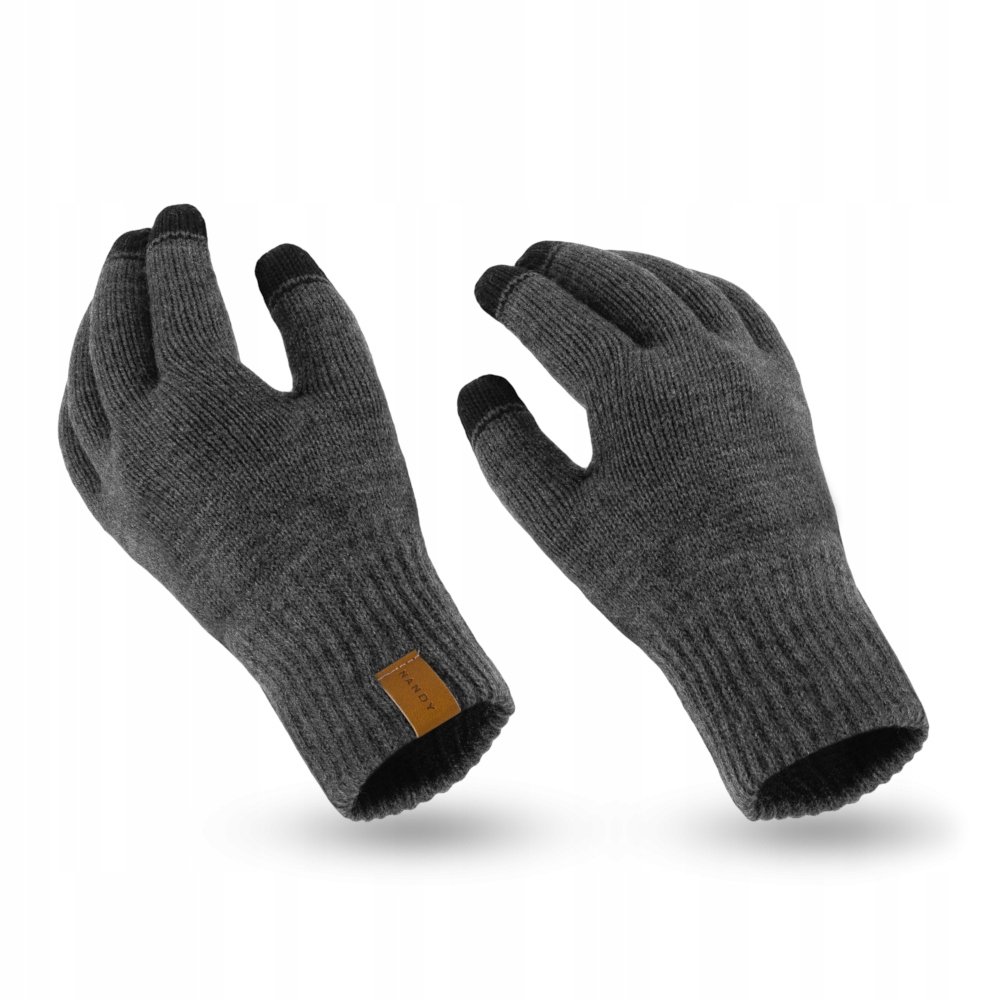 Nandy, Rękawiczki męskie dotykowe, 16180, szare