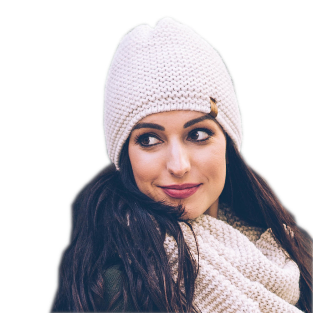 NANDY Czapka damska ciepła na polarze beżowy