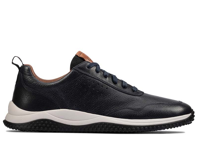 Clarks, Półbuty męskie, Puxton Lace, granatowe, rozmiar 43