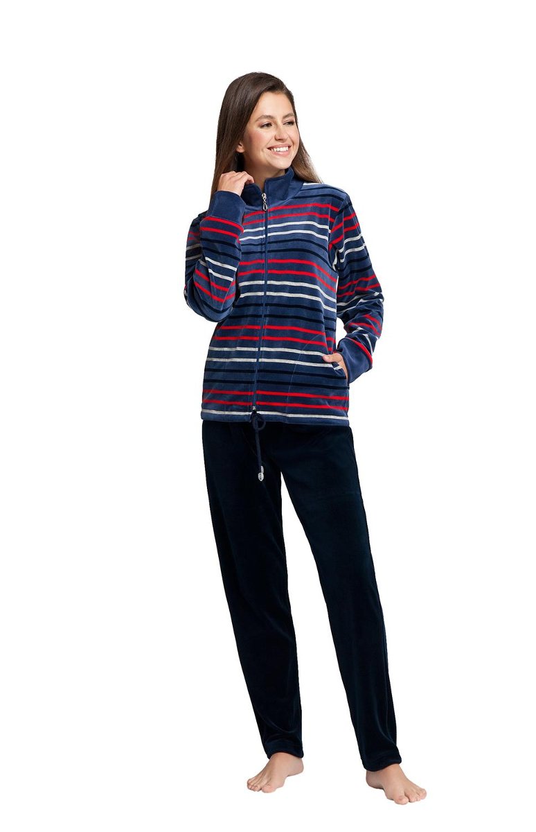 Luna, Dres damski welurowy, indygo, rozmiar M
