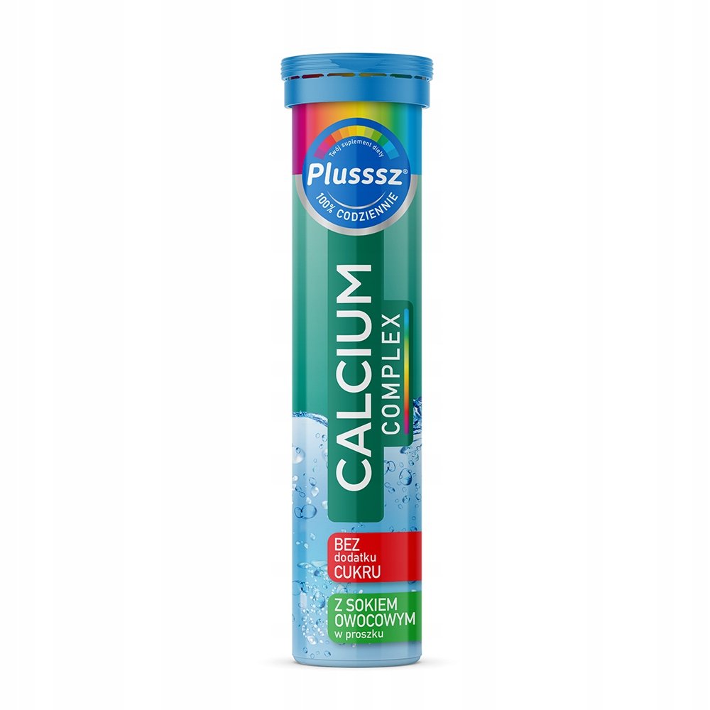 Suplement diety, PLUSSSZ Calcium Complex Wapń witaminy mango 20szt