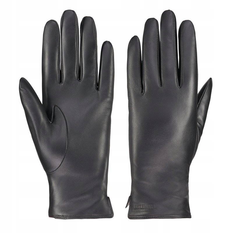 Betlewski, Skórzane rękawiczki damskie zimowe do telefonu, iTouch, rozmiar M
