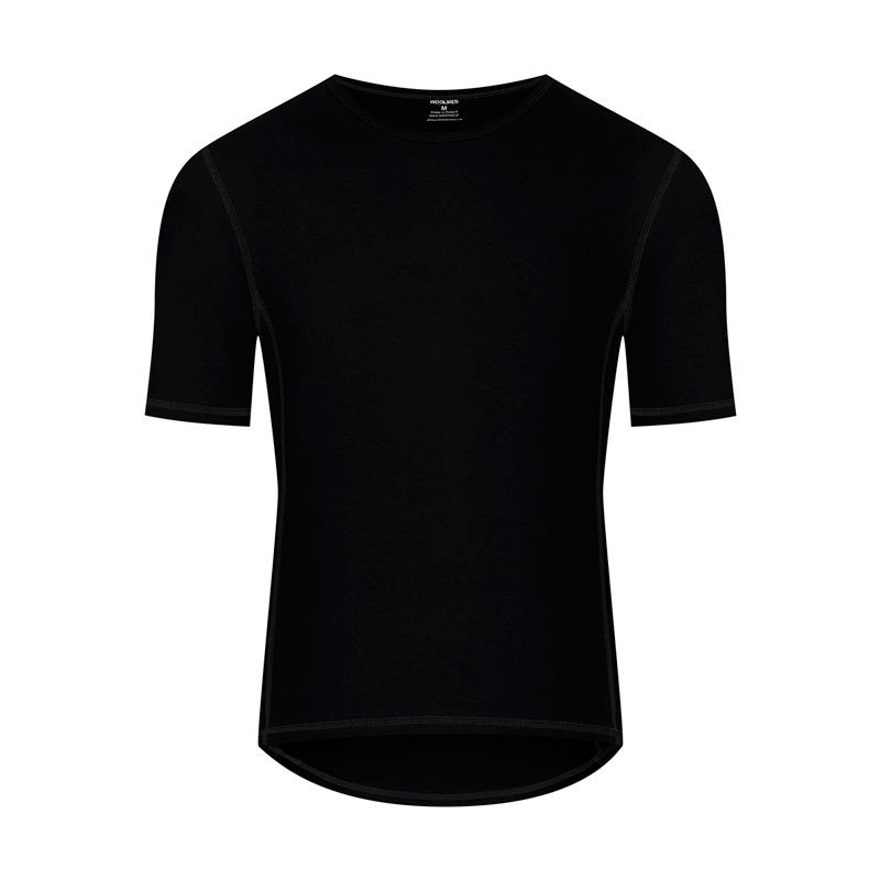 T-shirt męski termiczny Merino Wool czarny, rozmiar L