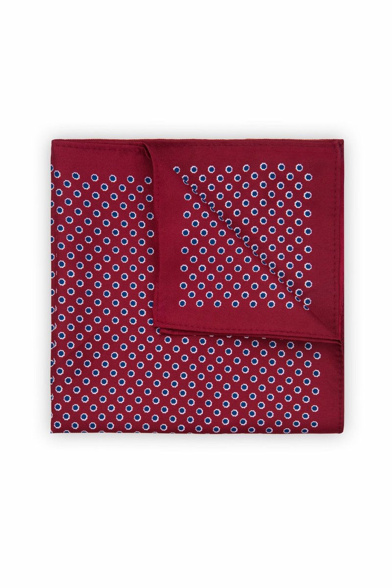 Poszetka Bordowa Wzór Geometryczny